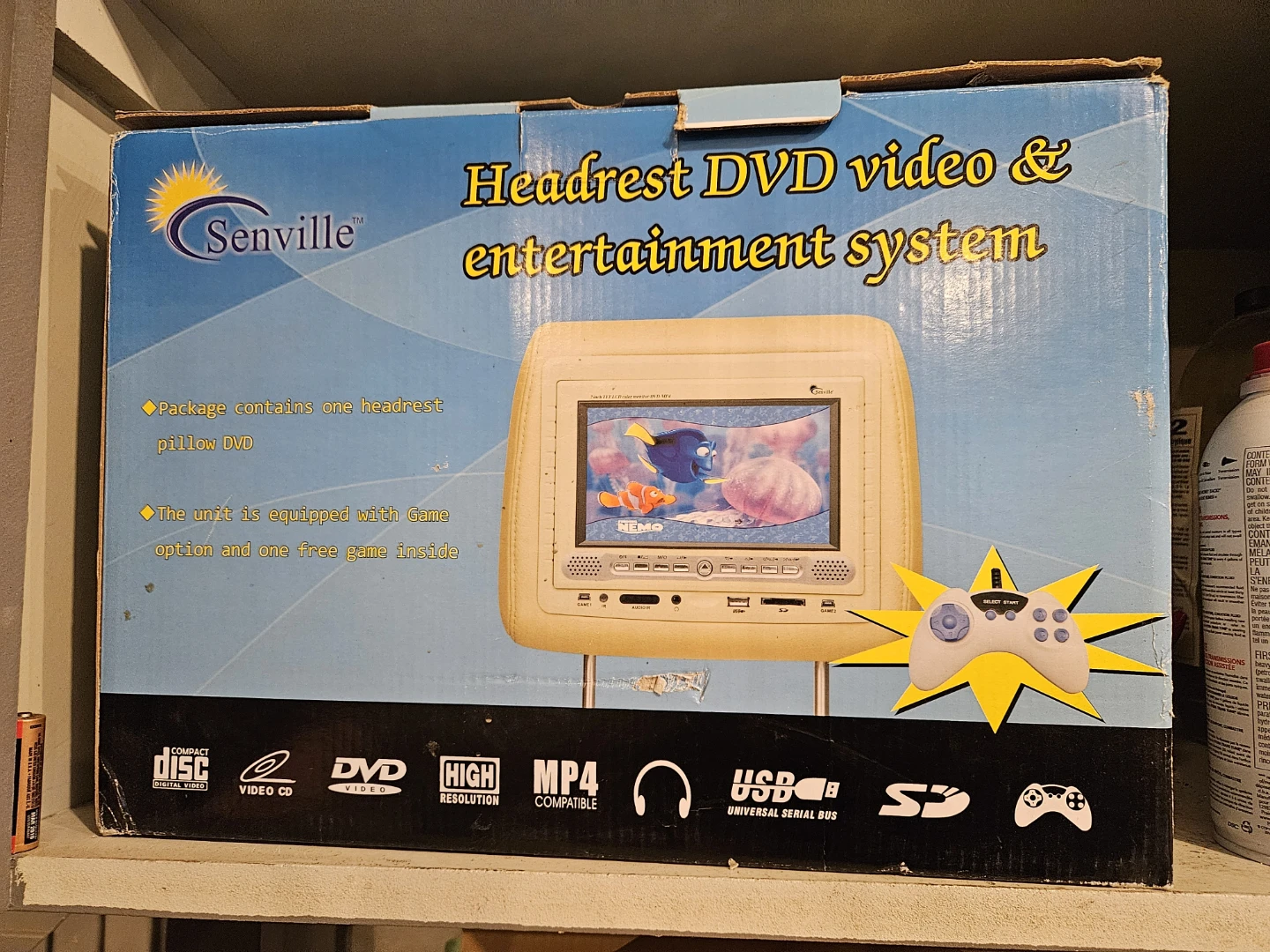 Senville Headrest DVD Video and Entertainment System