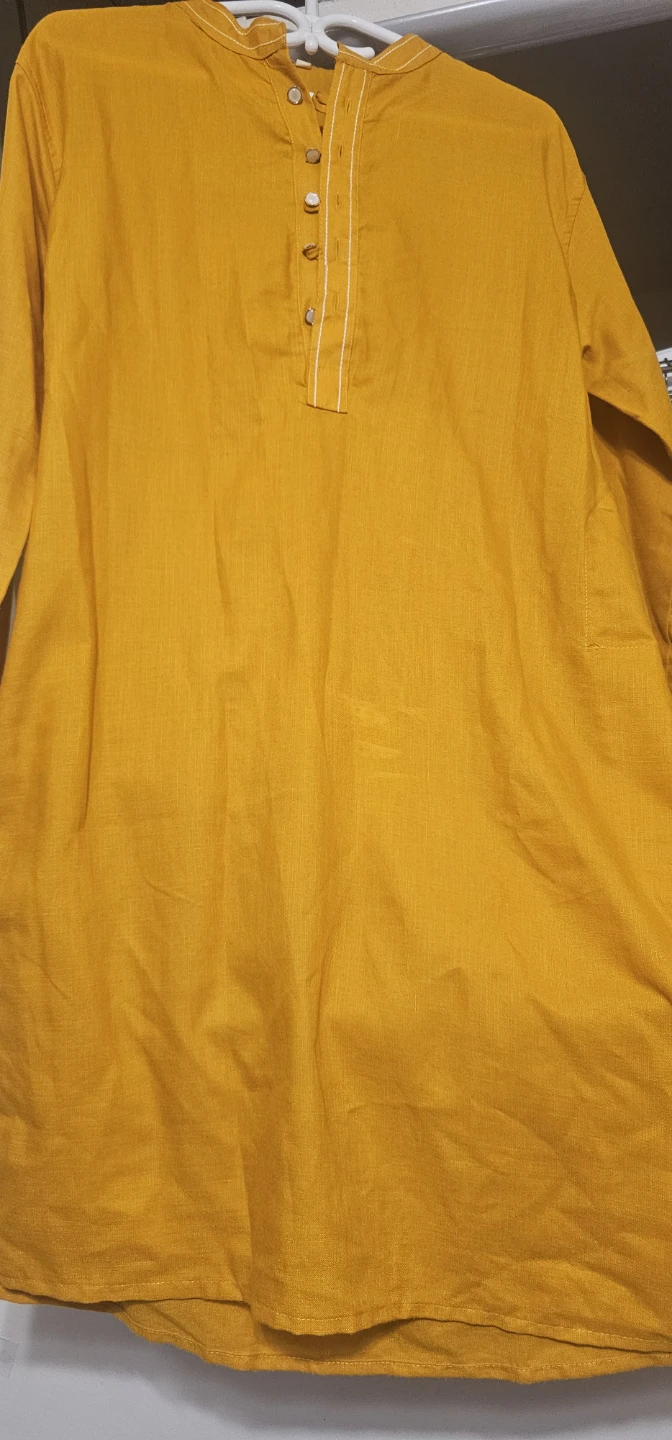 Mustard Yellow Button-Down Shirt