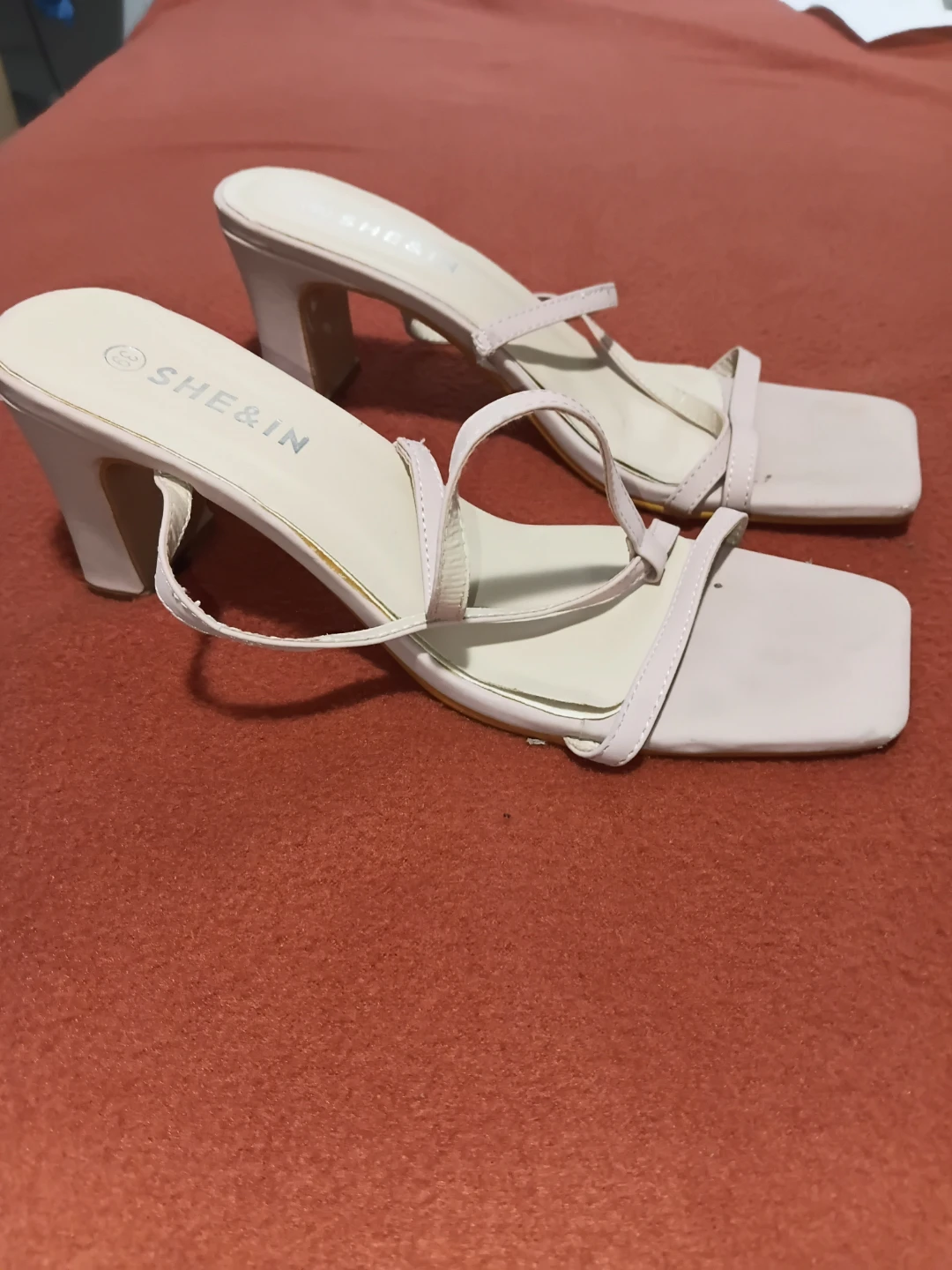 SHEIN Beige Heeled Mules Size 39