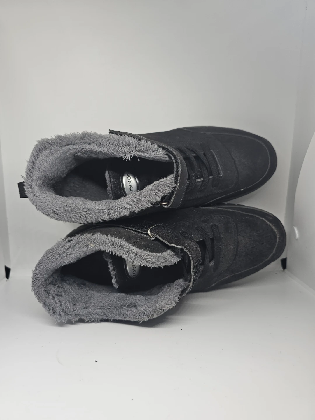 Black Fur-Lined Ankle Boots - photo 2