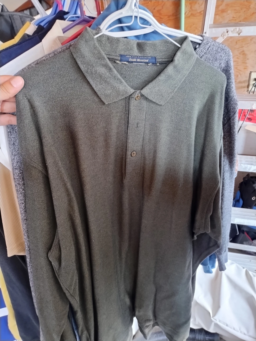 Olive Green Double Mercerized Cotton Polo Shirt