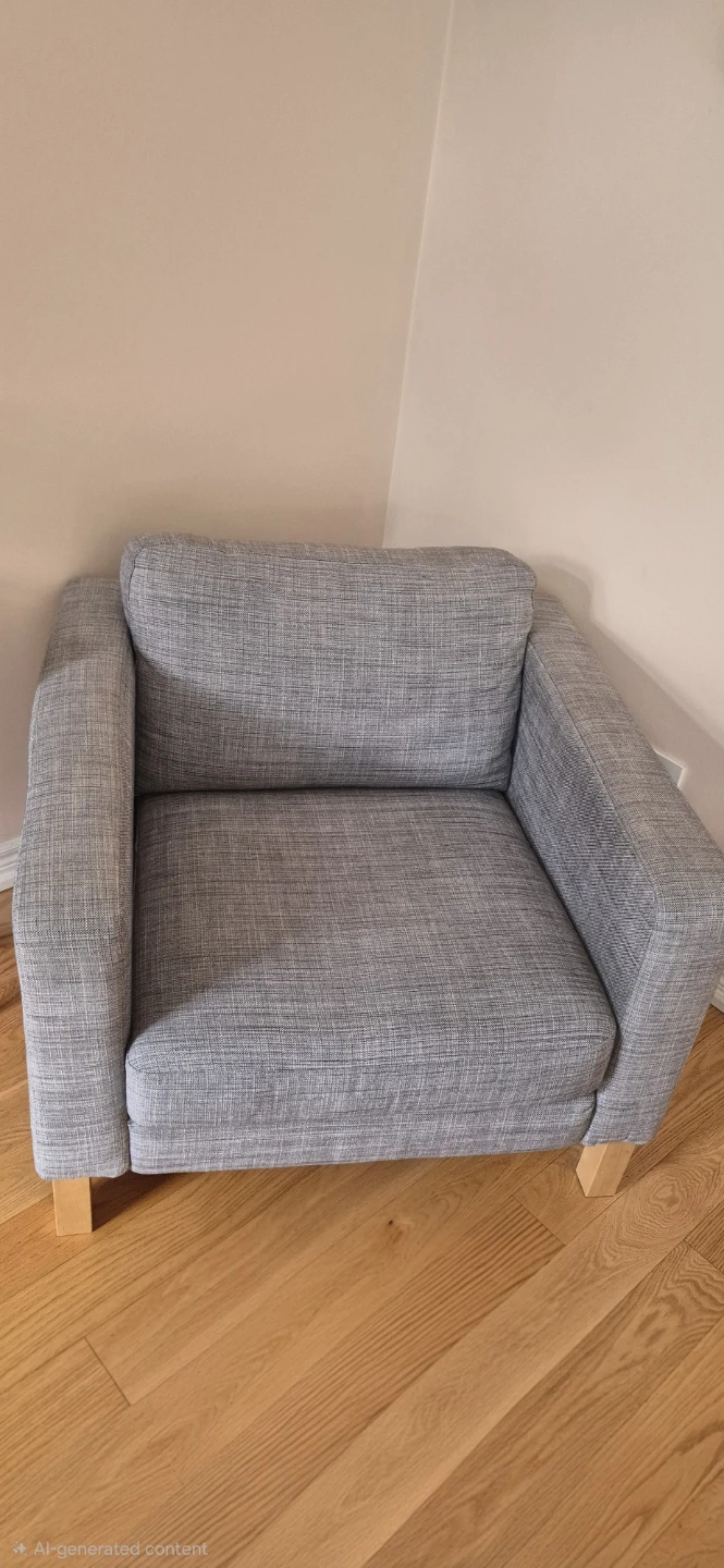 Grey Fabric Armchair