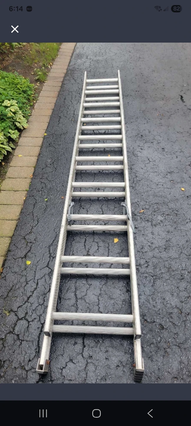 20ft Aluminum Extension Ladder Heavy-duty