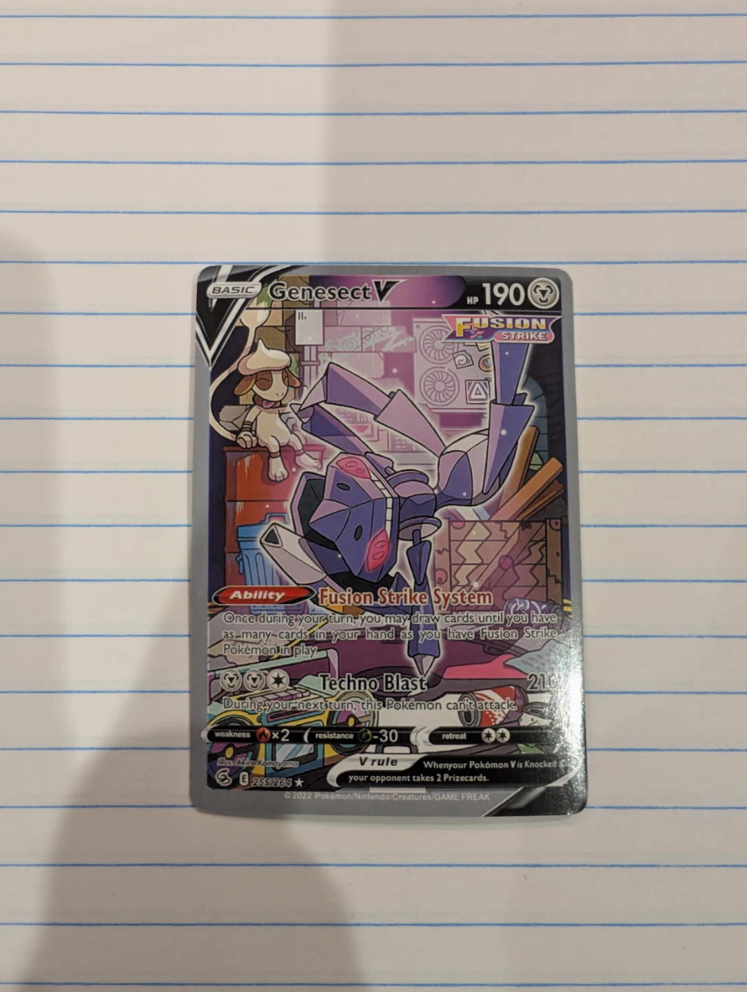 Genesect V Fusion Strike Pokemon Card - photo 2