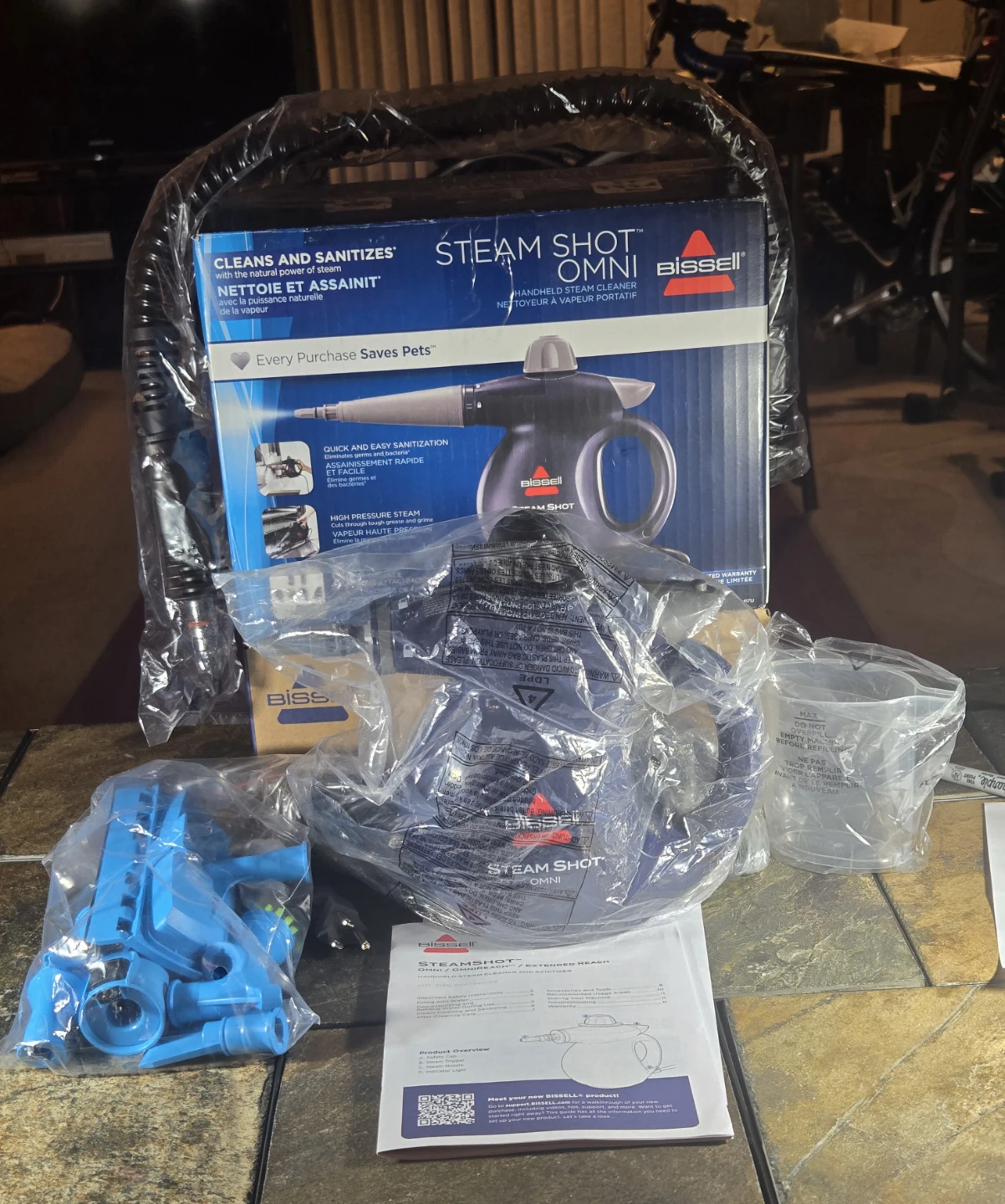 BISSELL handheld Steam Shot Omni Cleaner (Model 4171J). NIB.