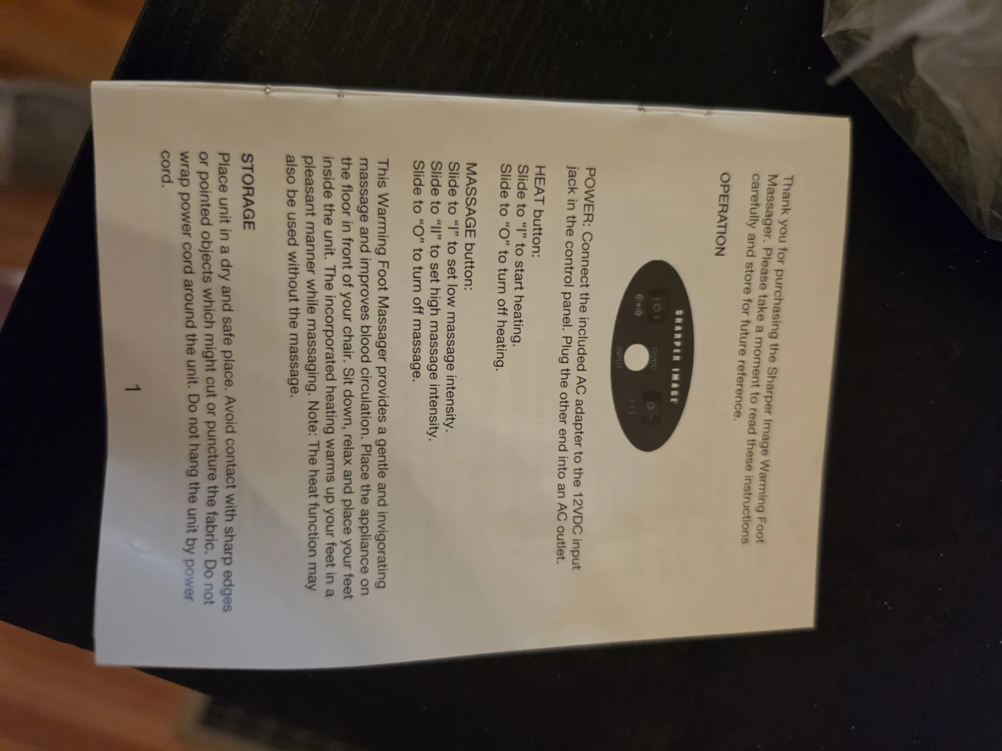 Sharper Image Warming Foot Massager w/ Heat – NEW - photo 3