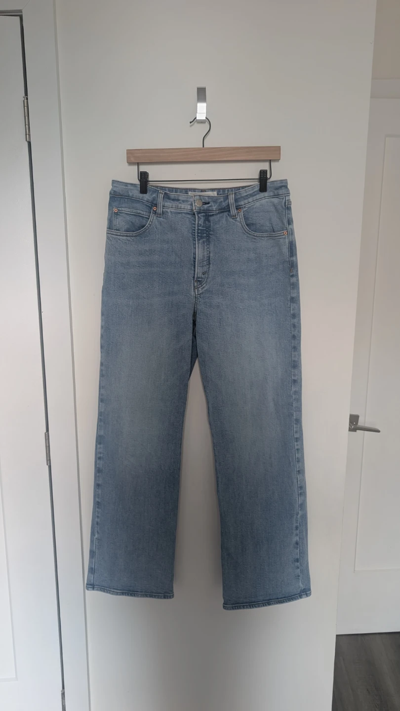 Denim Forum The '90s Snatched Hi-Rise Wide Jeans
