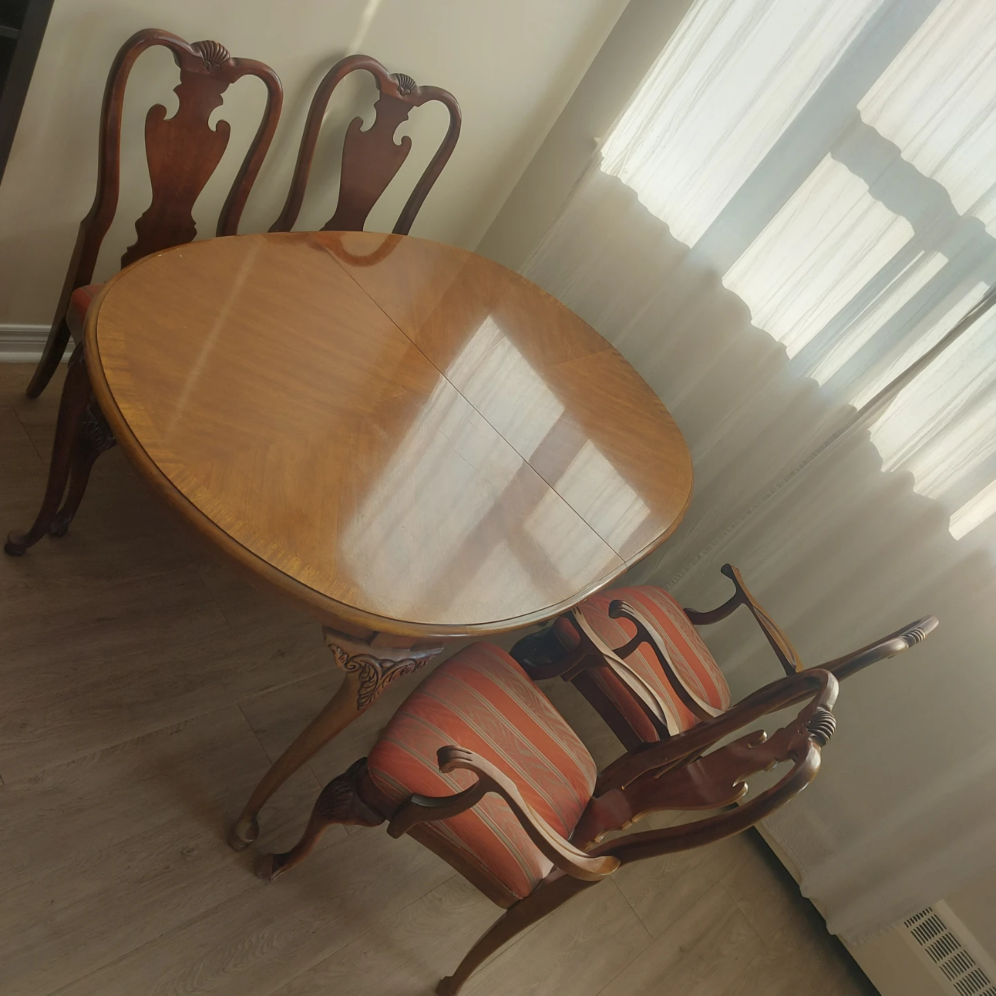 Vintage Dining Table and Chairs Set