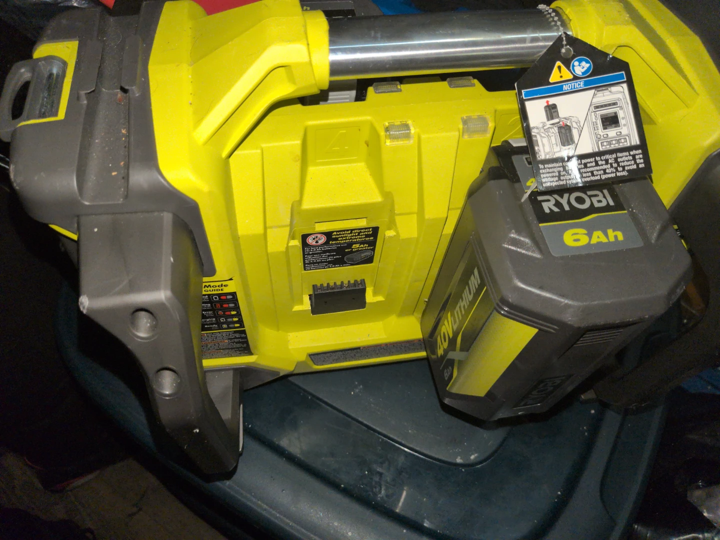 Ryobi 40V Power Source Inverter  w two  40v  lithium batteries - photo 5