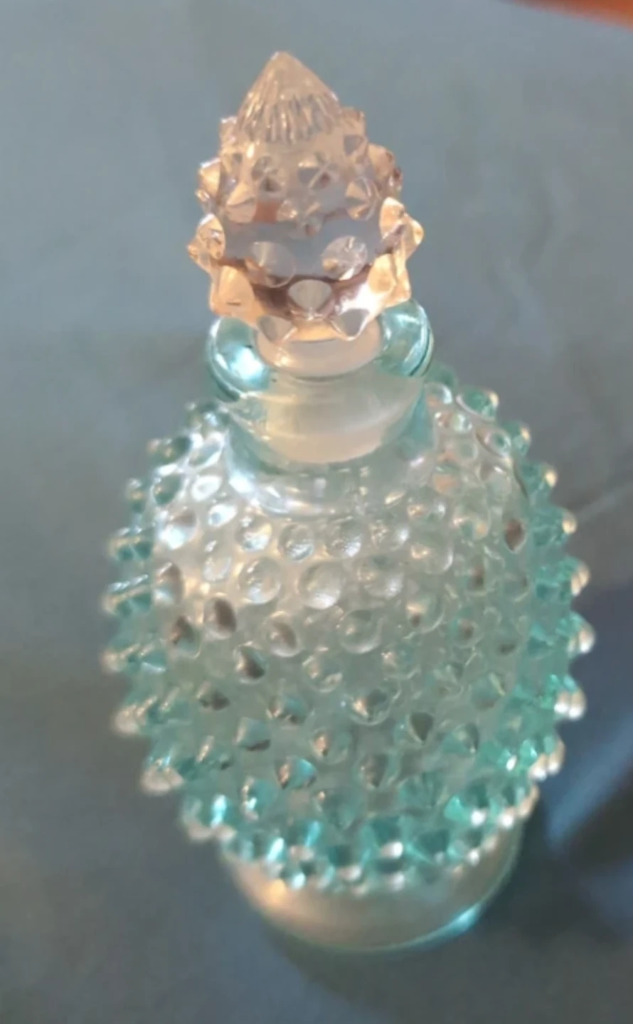 Vintage Blue Hobnail Glass Perfume Bottle - photo 4