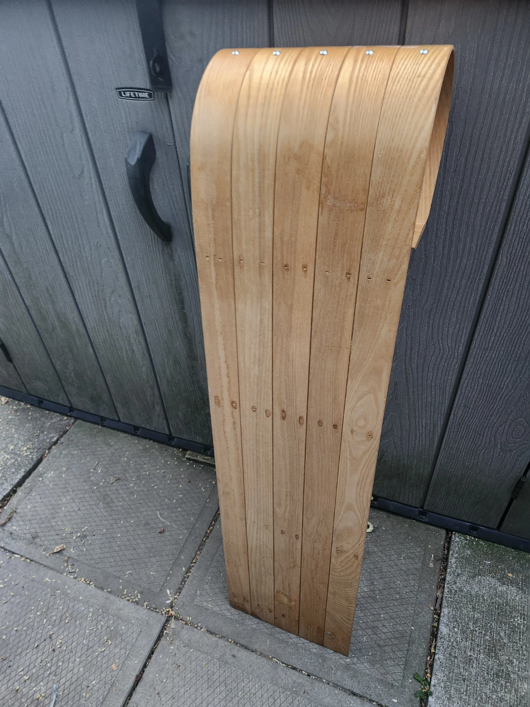 Wooden Toboggan Sled - photo 3