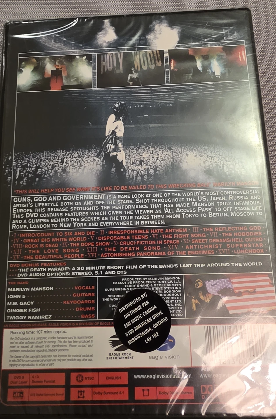 Marilyn Manson: Guns, God and Government World Tour DVD - photo 2
