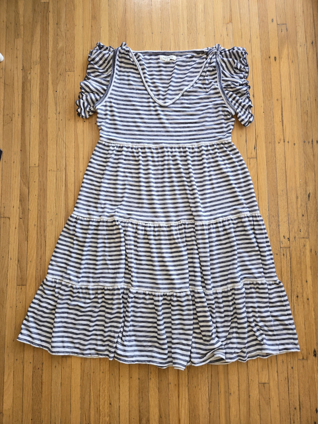 Max Studio Striped Tiered Dress - Size S