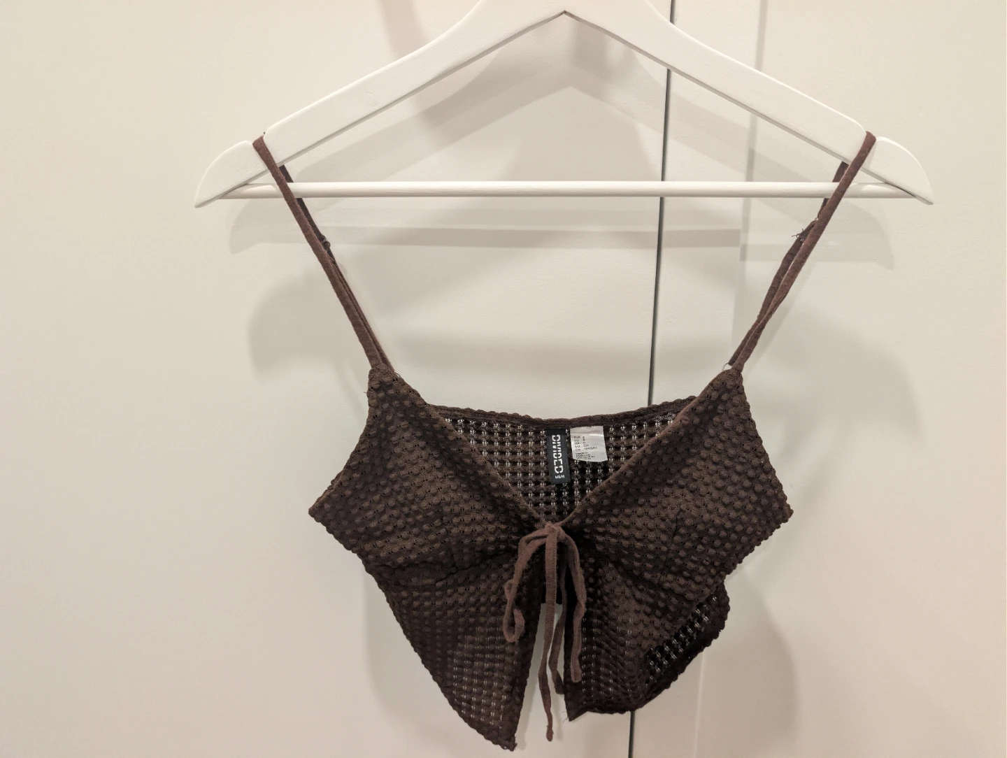 Divided H&M Brown Textured Crop Top