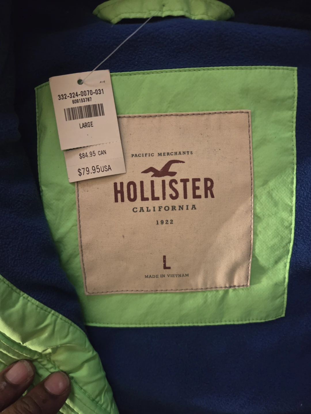 Hollister Puffer Vest Bright Green - photo 2