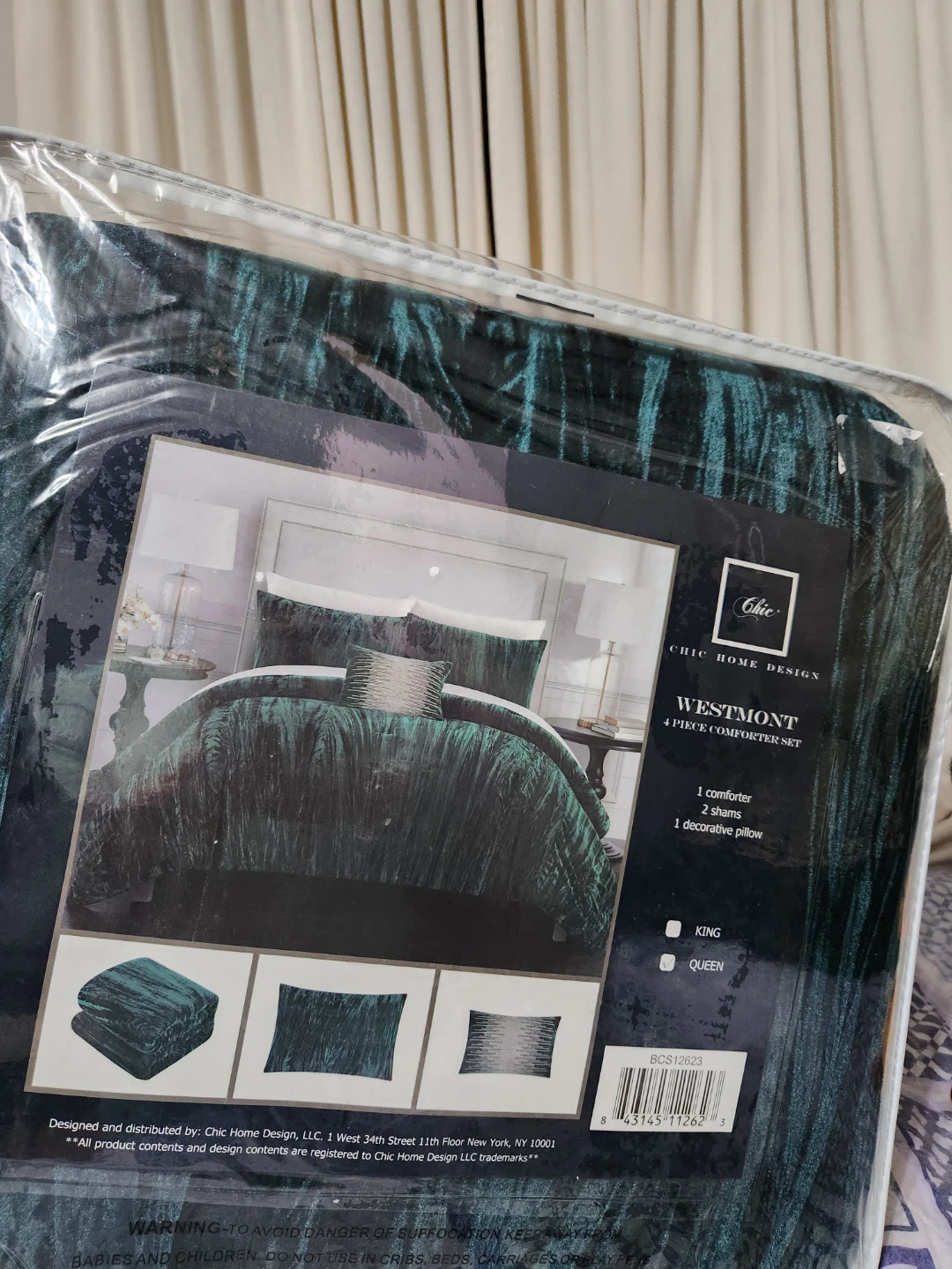 Chic Home Westmont 4-Piece Queen Comforter Set