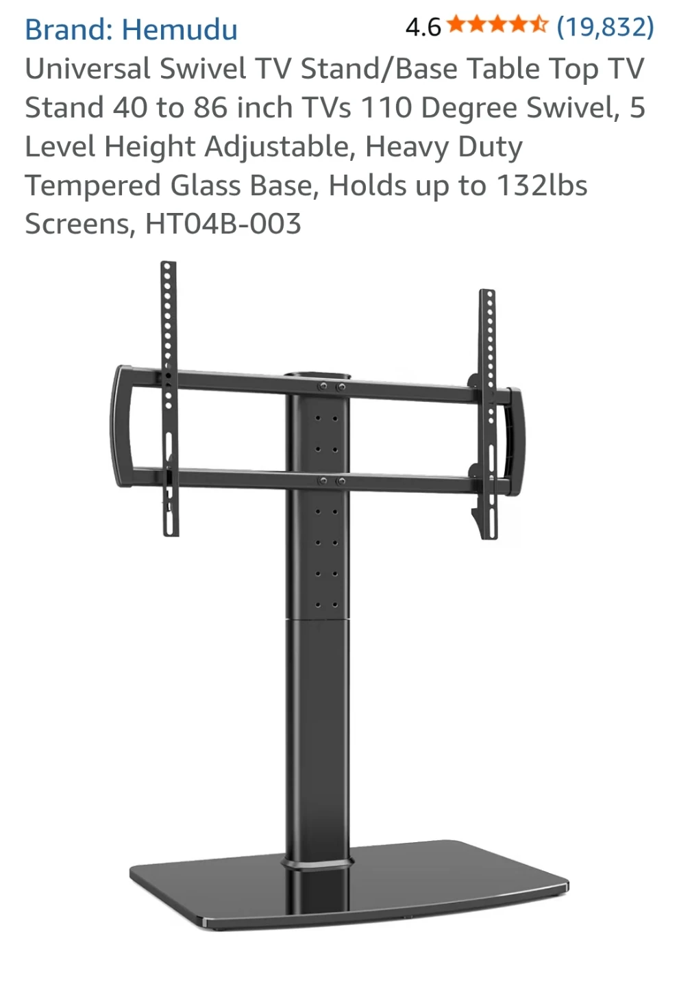 Hemudu Universal Swivel TV Stand - photo 2