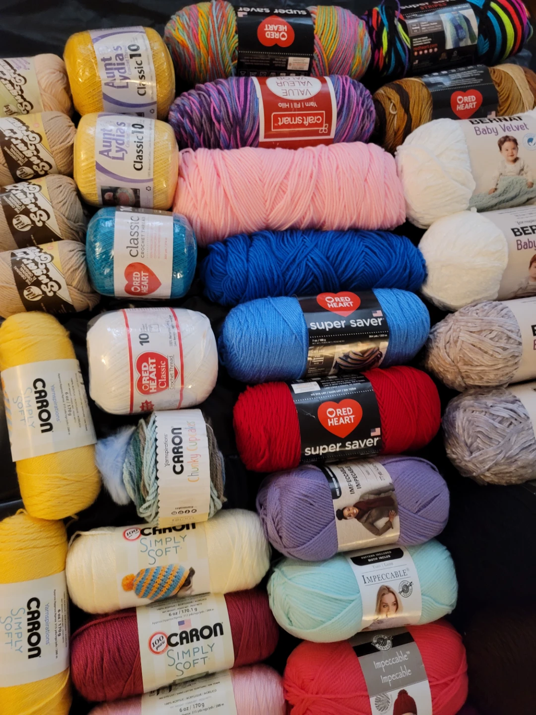 Assorted Craft Yarn Bundle over 55 Pcs new in a bin - photo 3