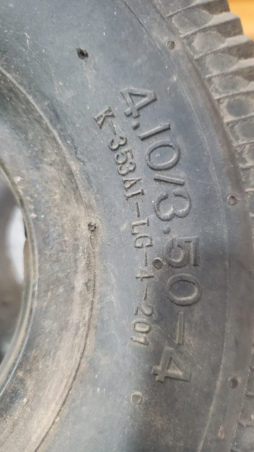 Two 4.10/3.50-4 Utility Tires with Wheels - photo 5