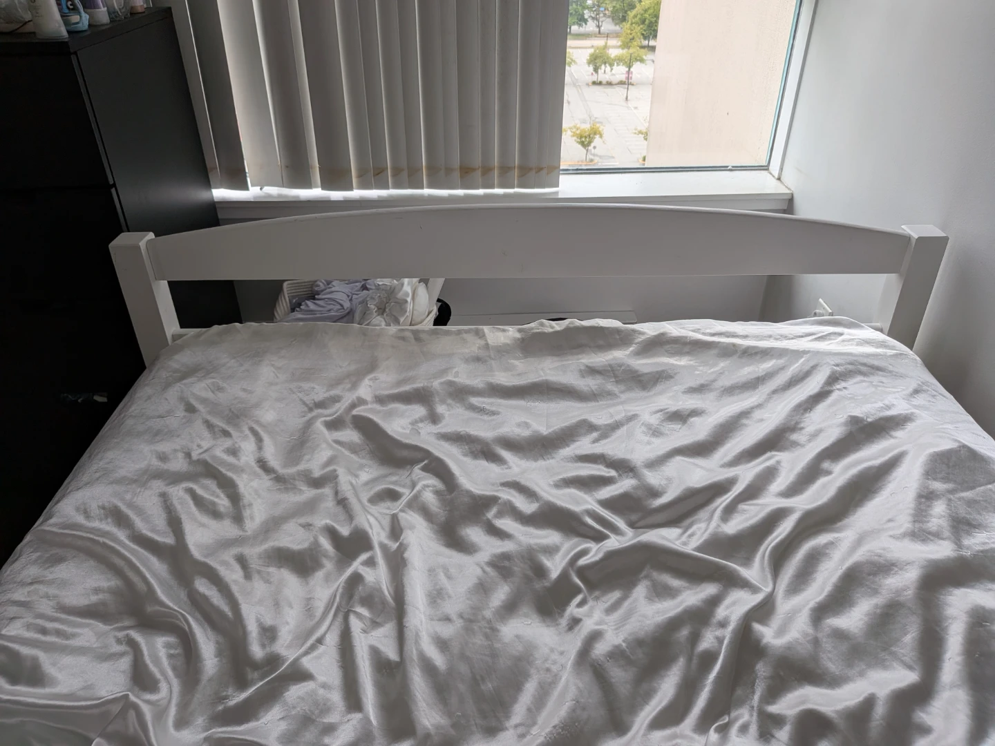 White Wooden Bed Frame - photo 3