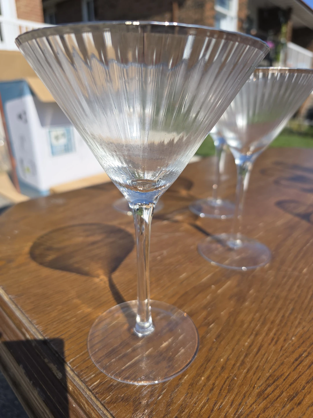 Set of 4 Ribbed Martini Glasses - photo 2