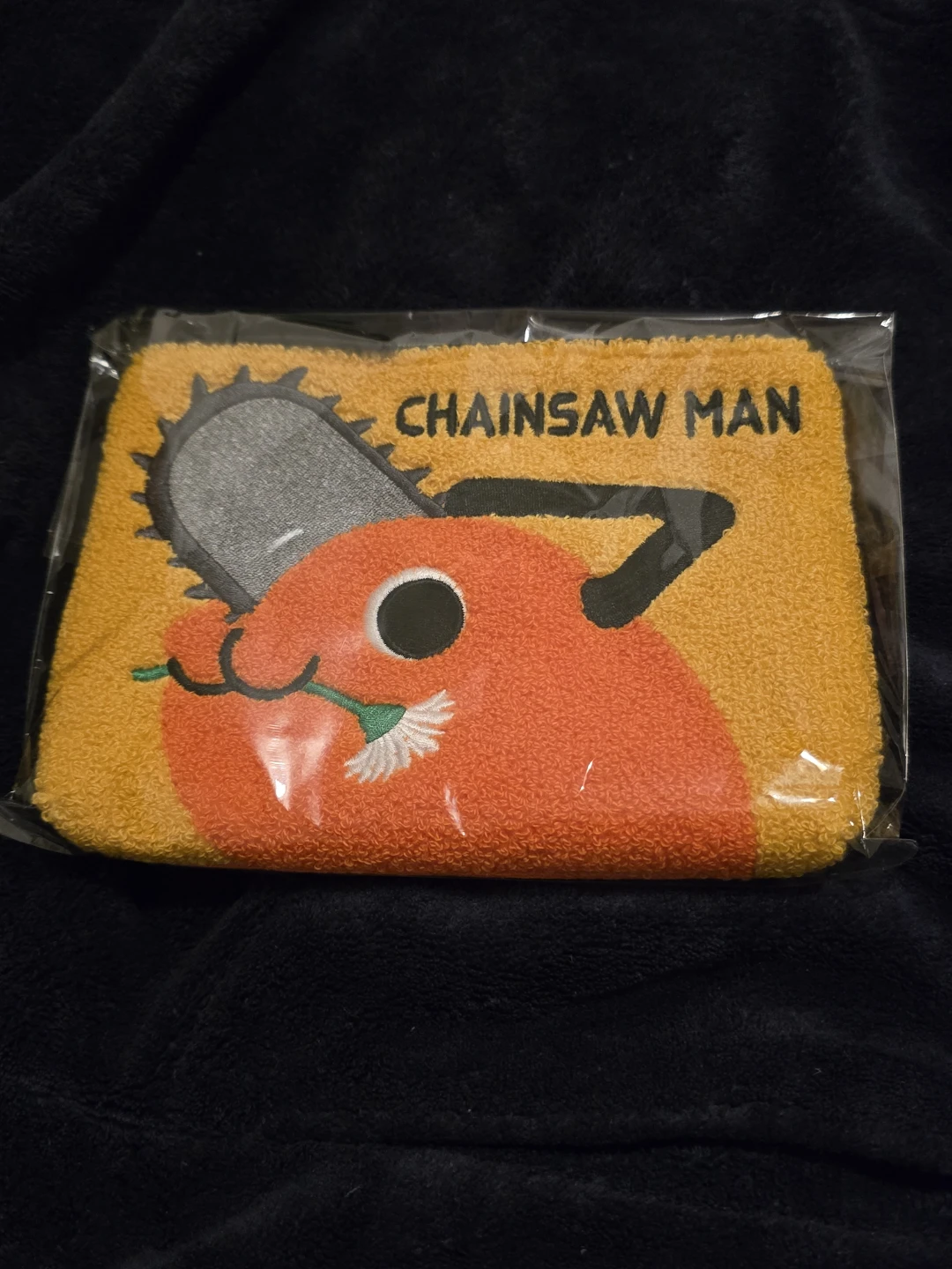 Chainsaw Man Pochita  Embroidered Pouch (Official Japan Import)