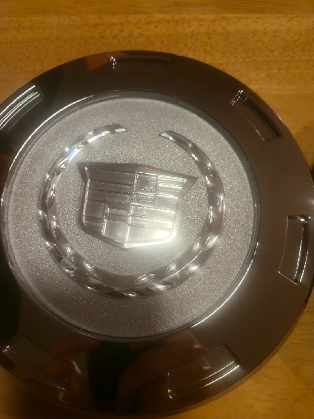 Cadillac Escalade Chrome Wheel Center Caps – Pair – New - photo 4