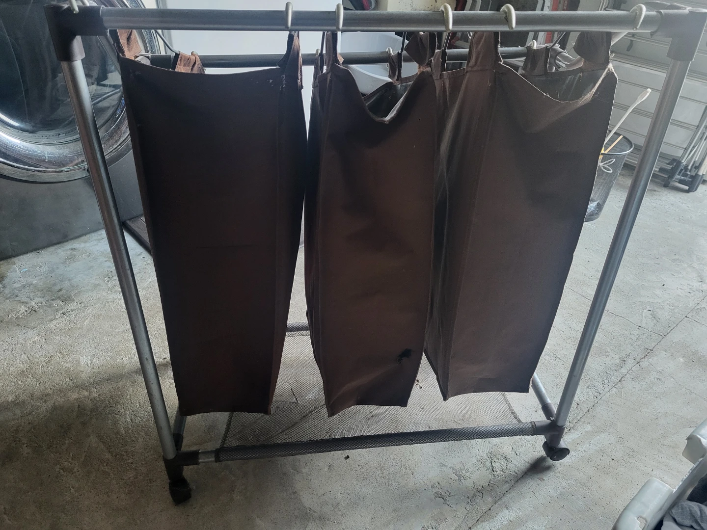 3-Bag Rolling Laundry Sorter