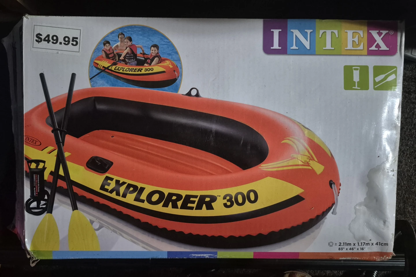 Intex Explorer 300 Inflatable Boat Set