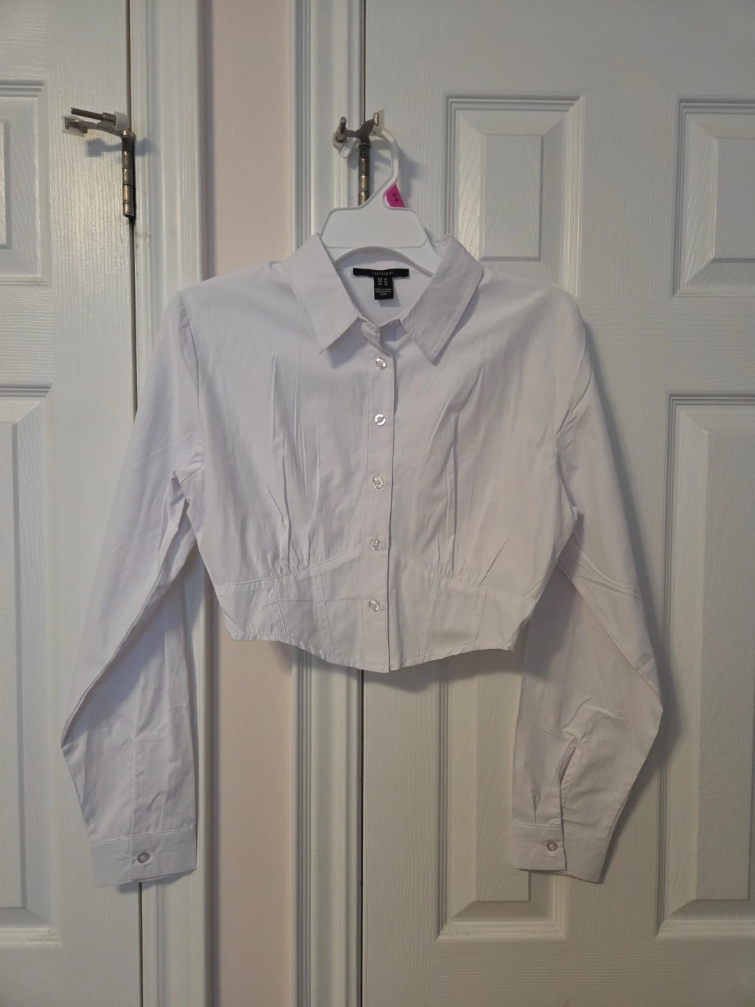 Cropped and Cinched Button-Down Shirt
