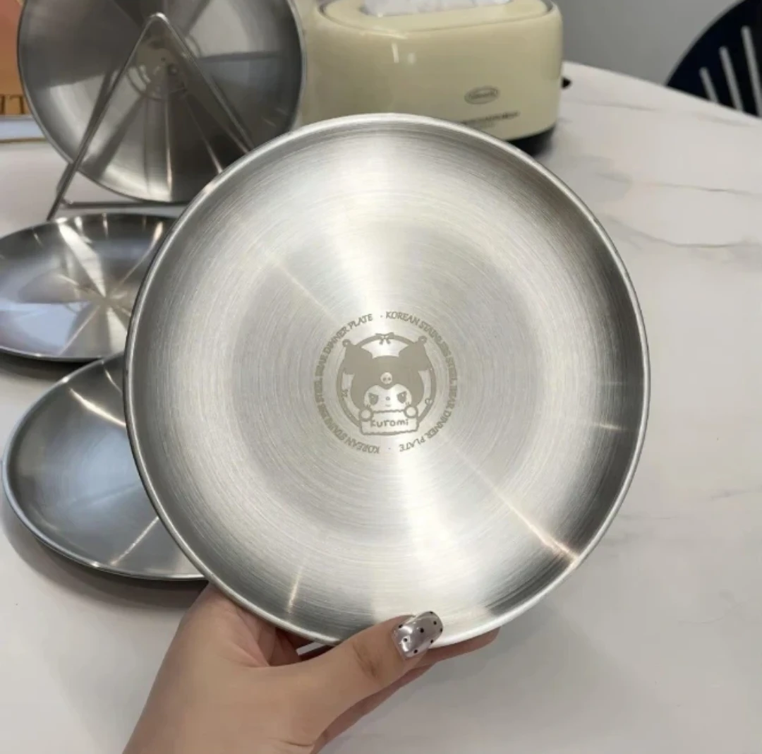Sanrio Kuromi and Hello Kitty Stainless Steel Plates - photo 2