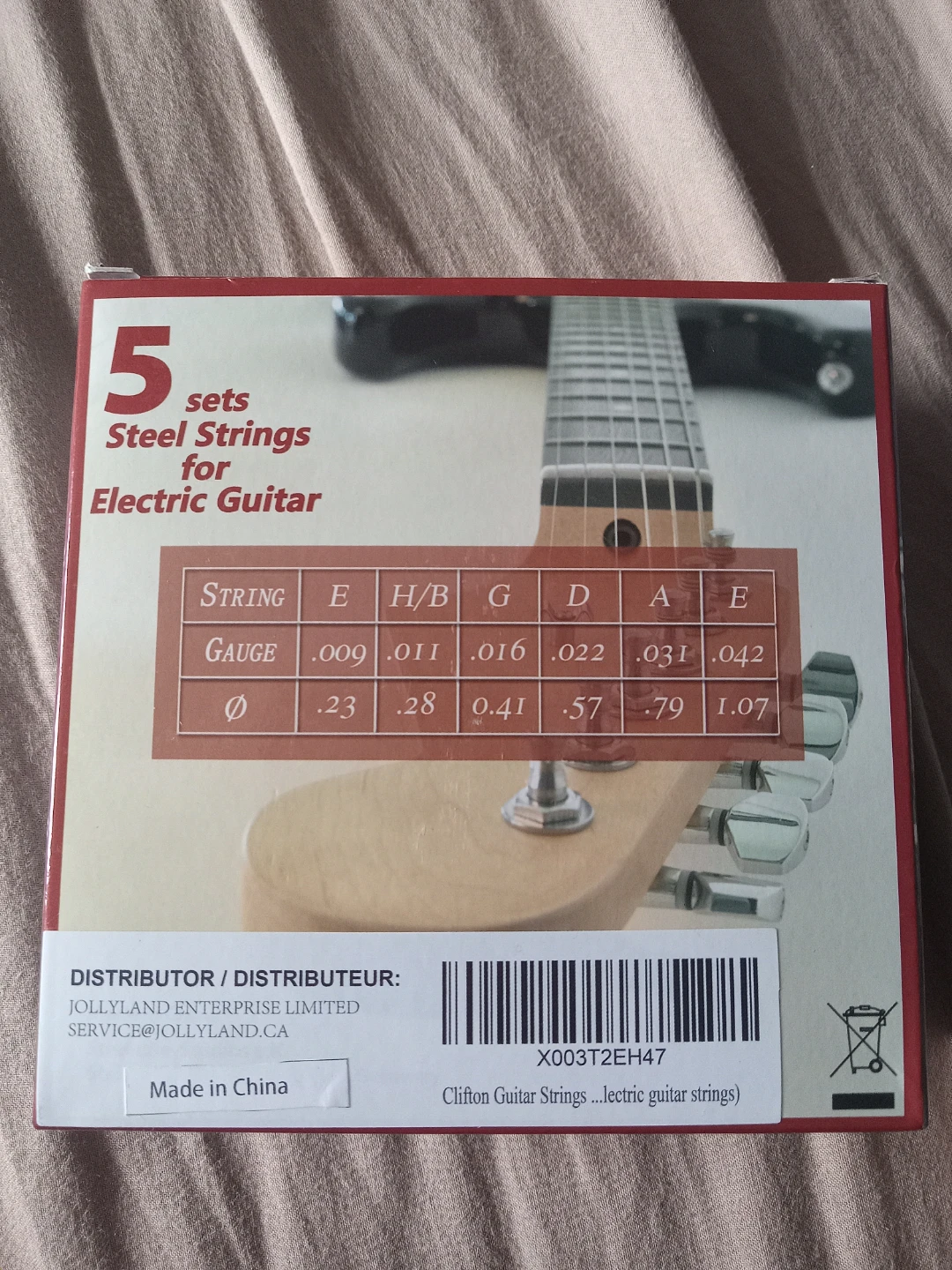 Clifton 5 Sets Steel Electric Guitar Strings - photo 2
