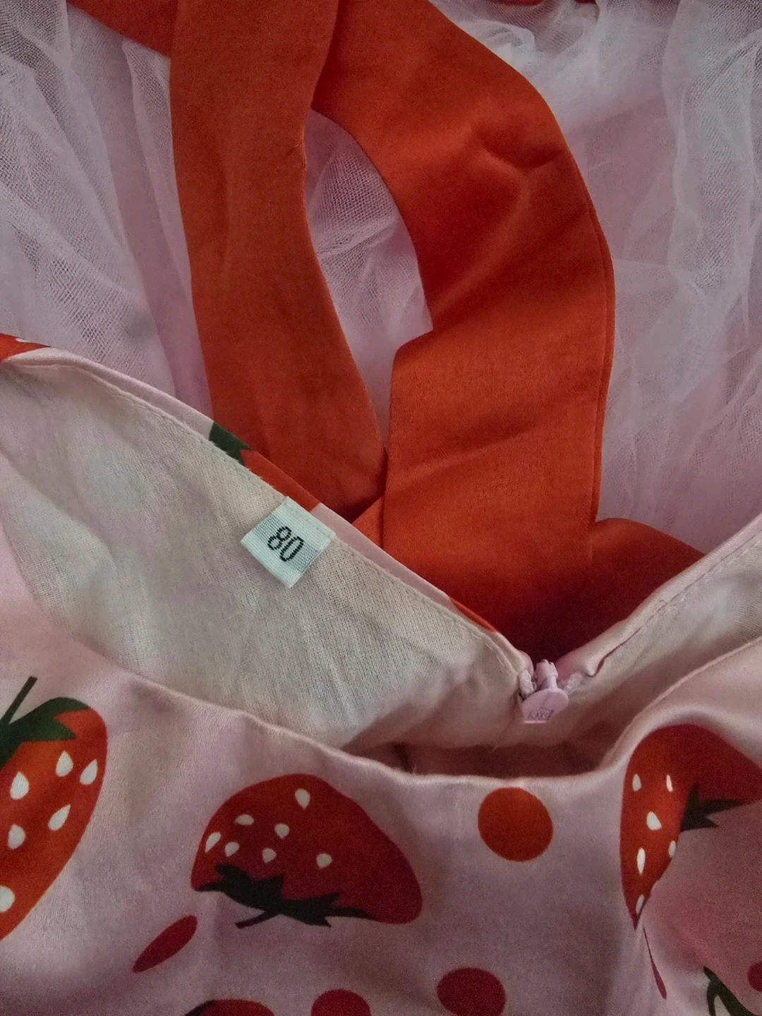 🏈 Strawberry Print Tulle Dress - photo 3