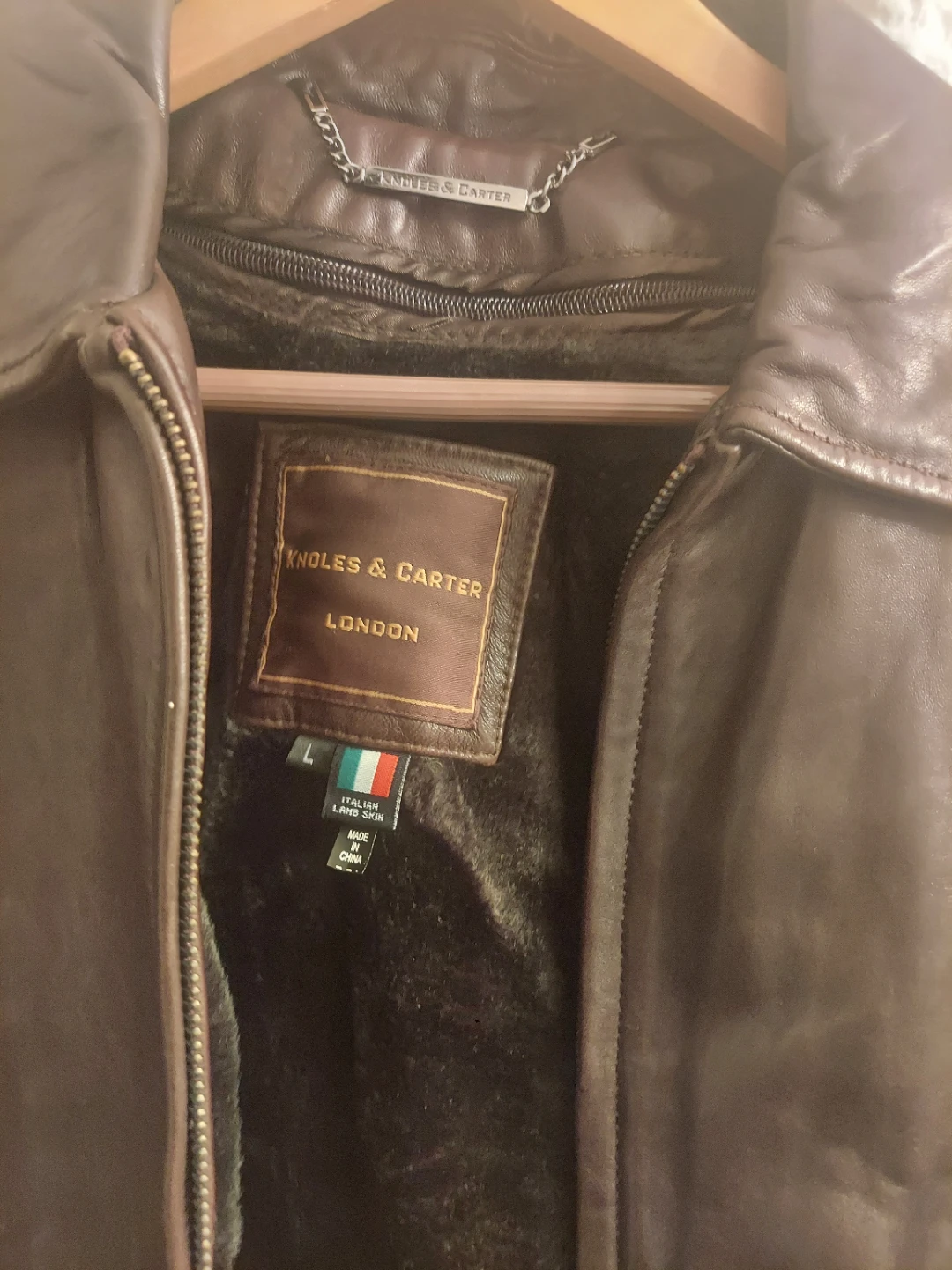 Knoles & Carter Italian Lambskin Leather Jacket