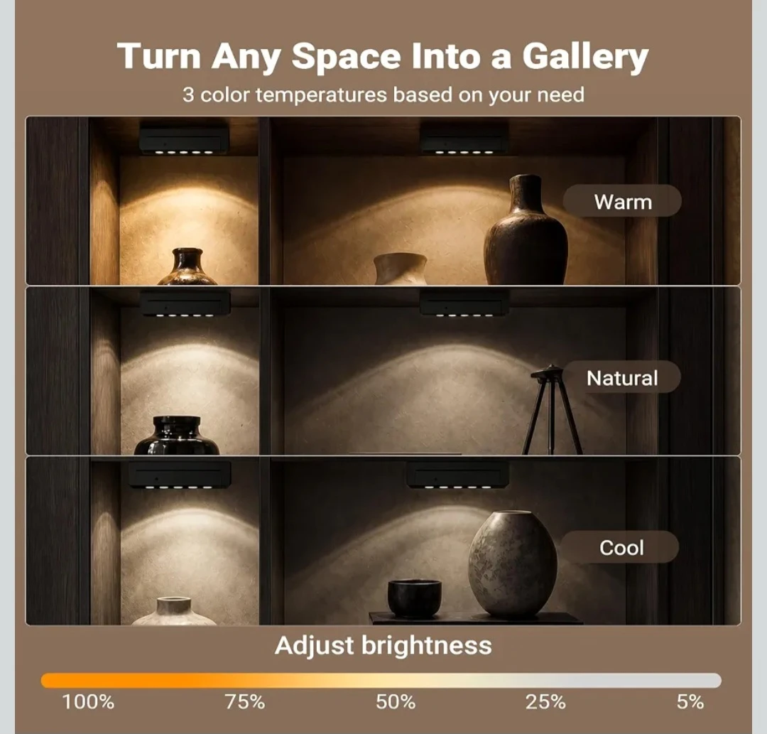 Black USB Rechargeable LED Wall Light with Remote - photo 2