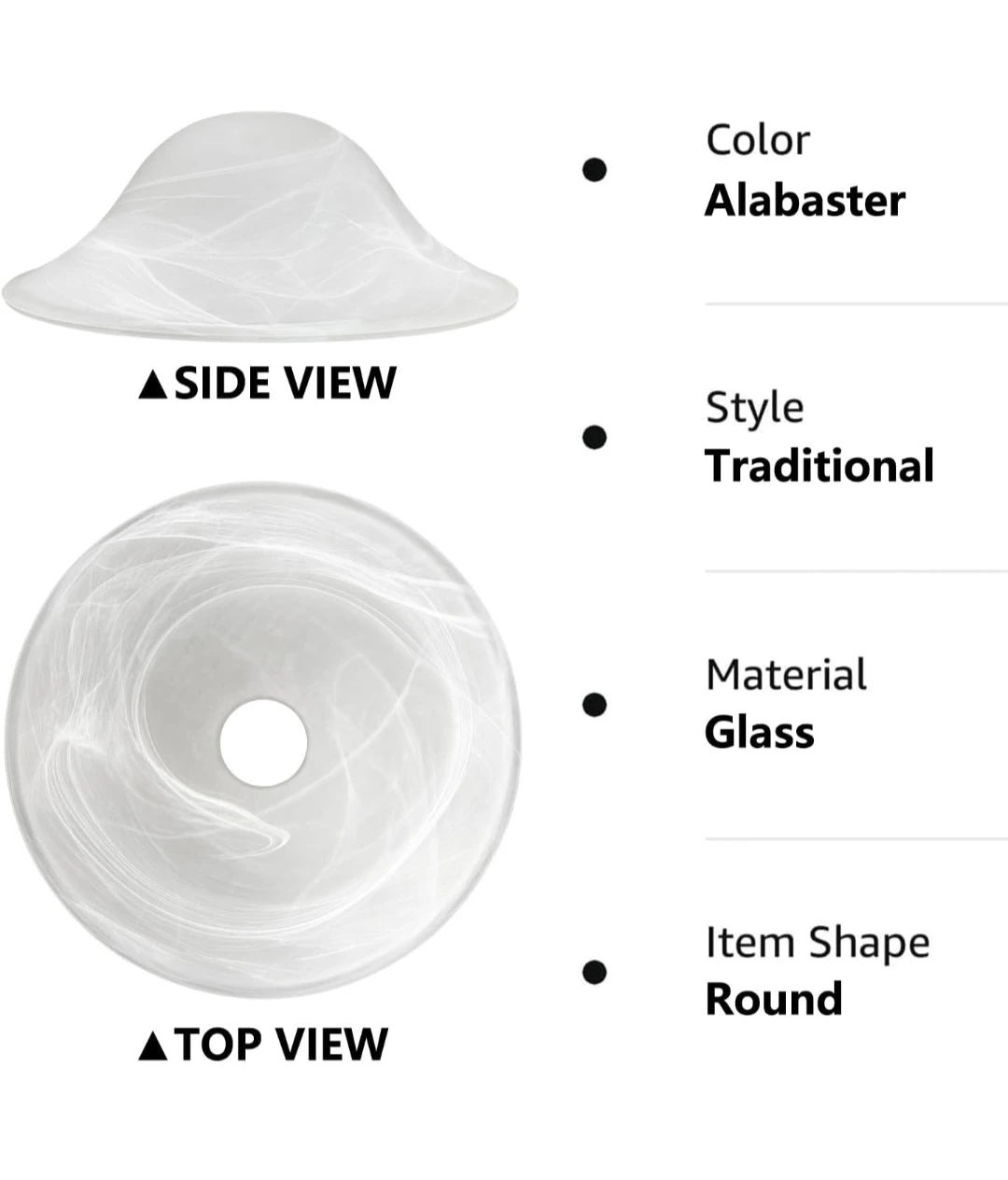 Alabaster Glass Lampshade - photo 2