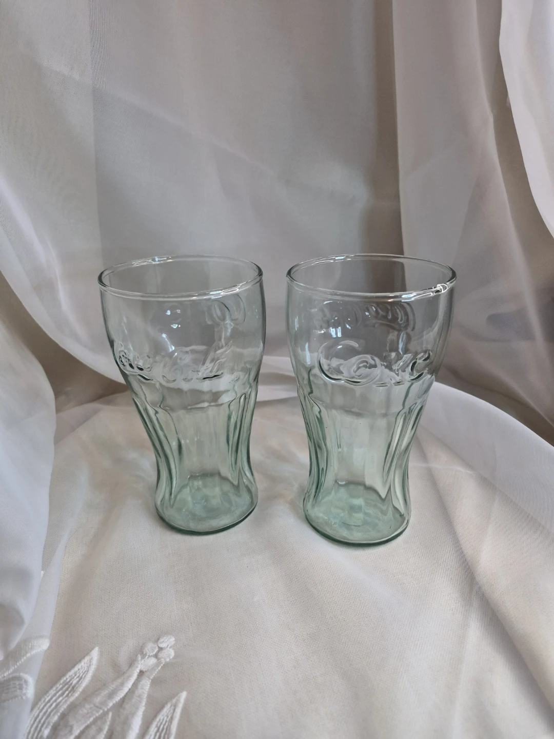 Pair of 6" x 3 1/4" Coca-Cola Glasses Coke Glasses - photo 2