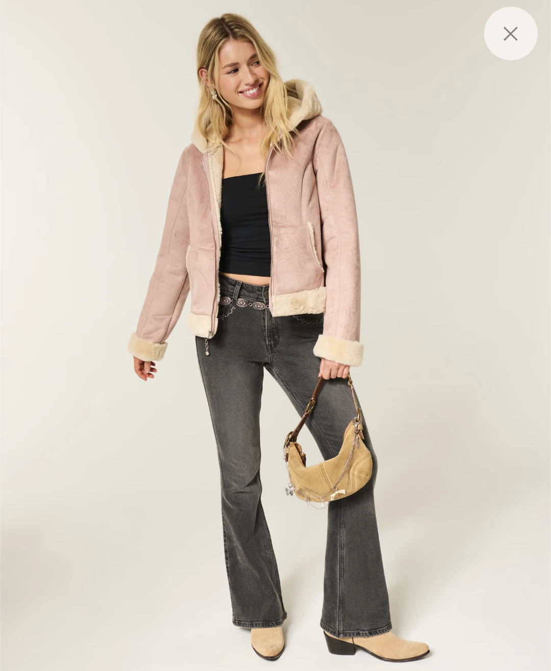 Hollister Faux Suede & Sherpa Jacket new - photo 2