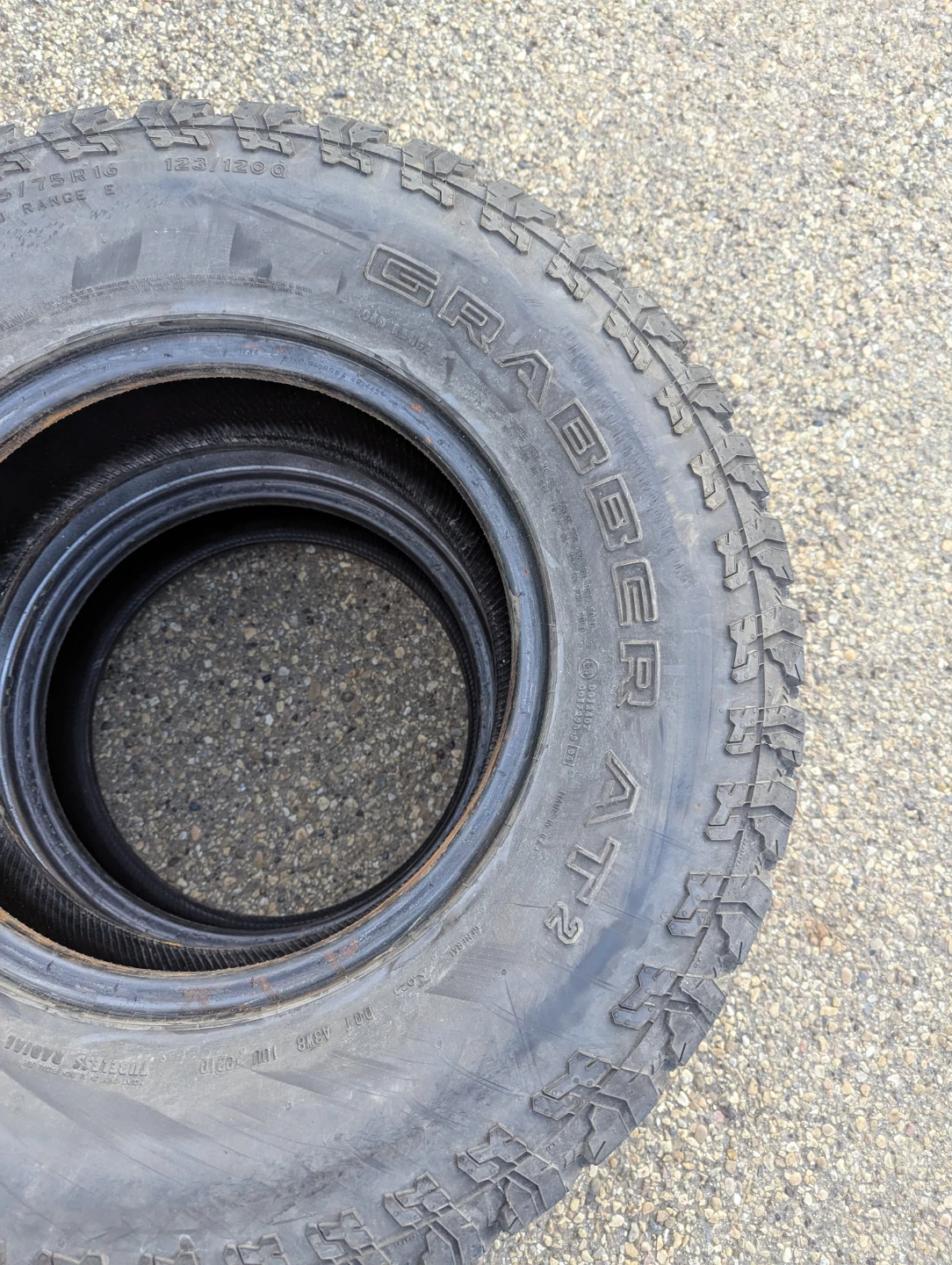 Two LT265/75R16  General Grabber AT2 Tires - photo 2