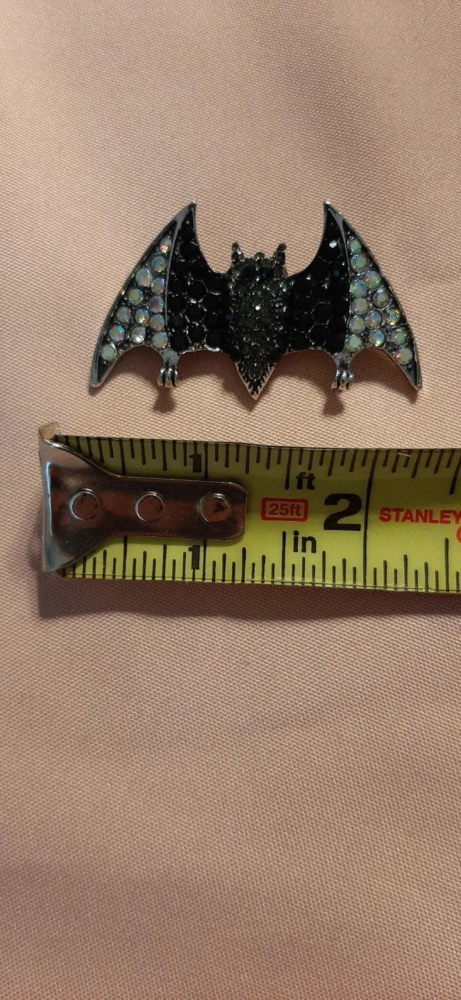 Black & silver Tone Bat Brooch. - photo 5