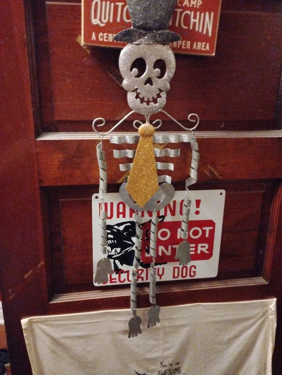Glitter Skeleton Wall Decoration