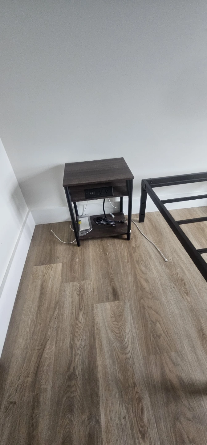 Metal Bed Frame with 12 inch Mattress and Matching Nightstand - photo 5