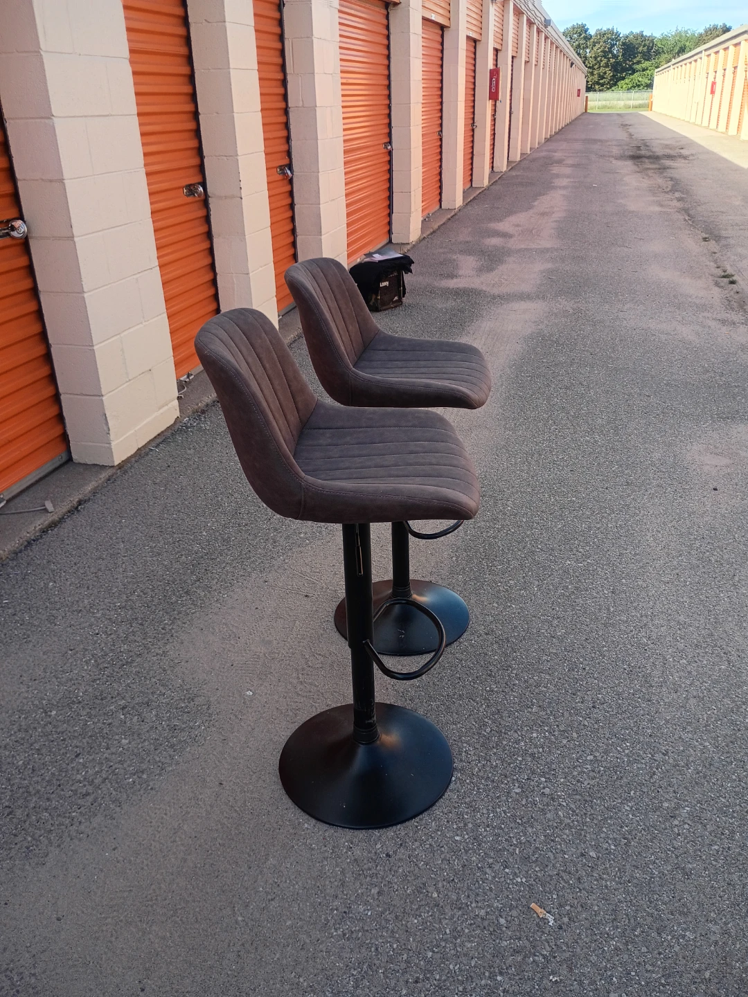 Two brown faux leather bar stools by Wayfair - photo 5