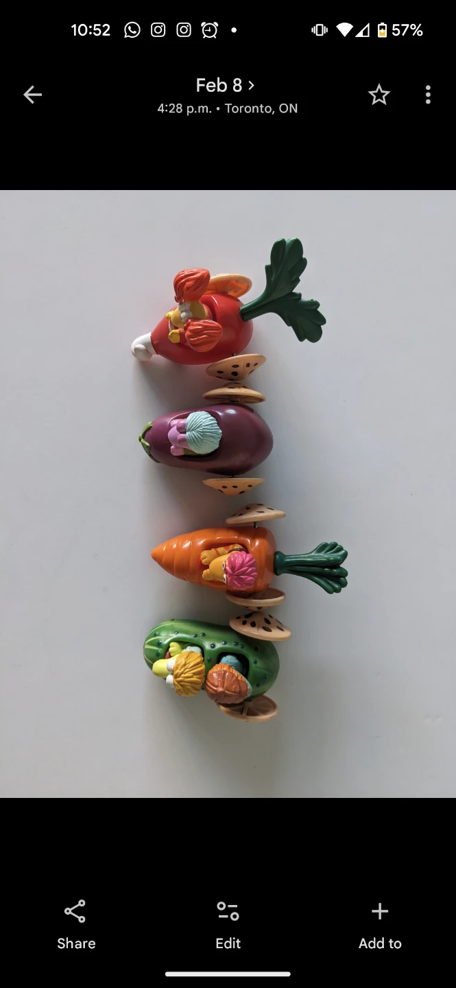 Fraggle Rock Vegetable Vehicle Toy Set - photo 3