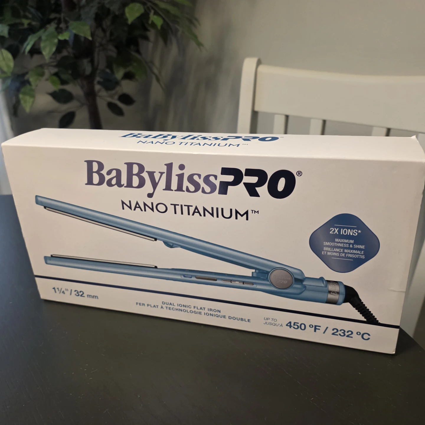 BaBylissPRO Nano Titanium Dual Ionic Flat Iron