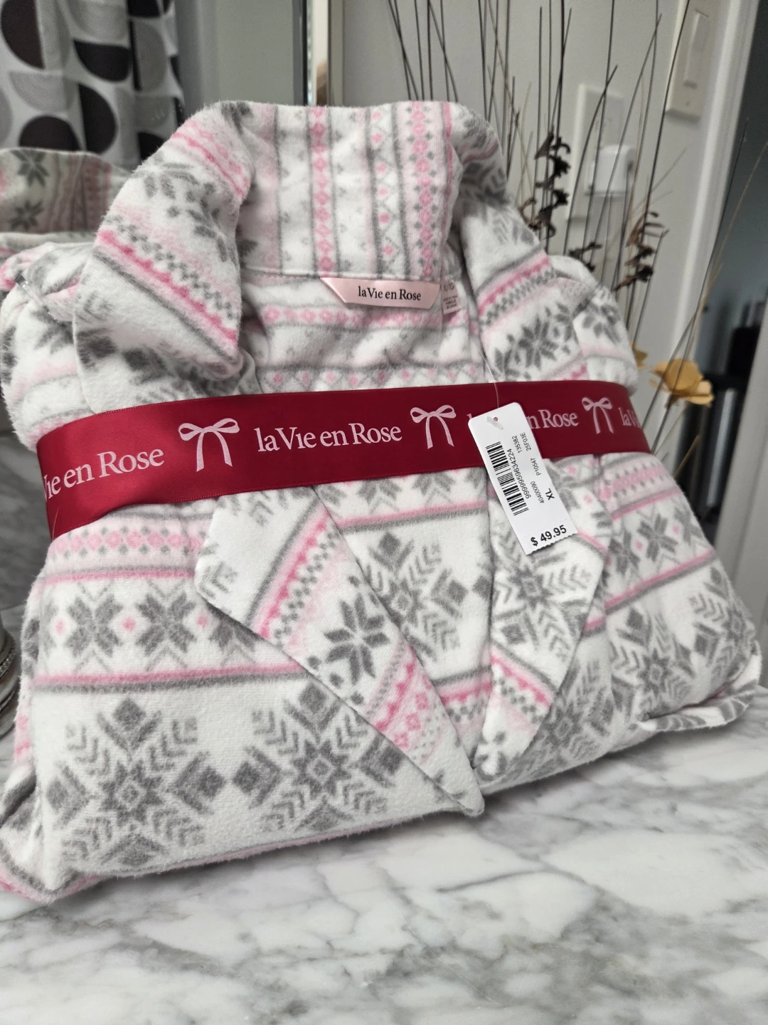 la Vie en Rose Patterned Robe - XL