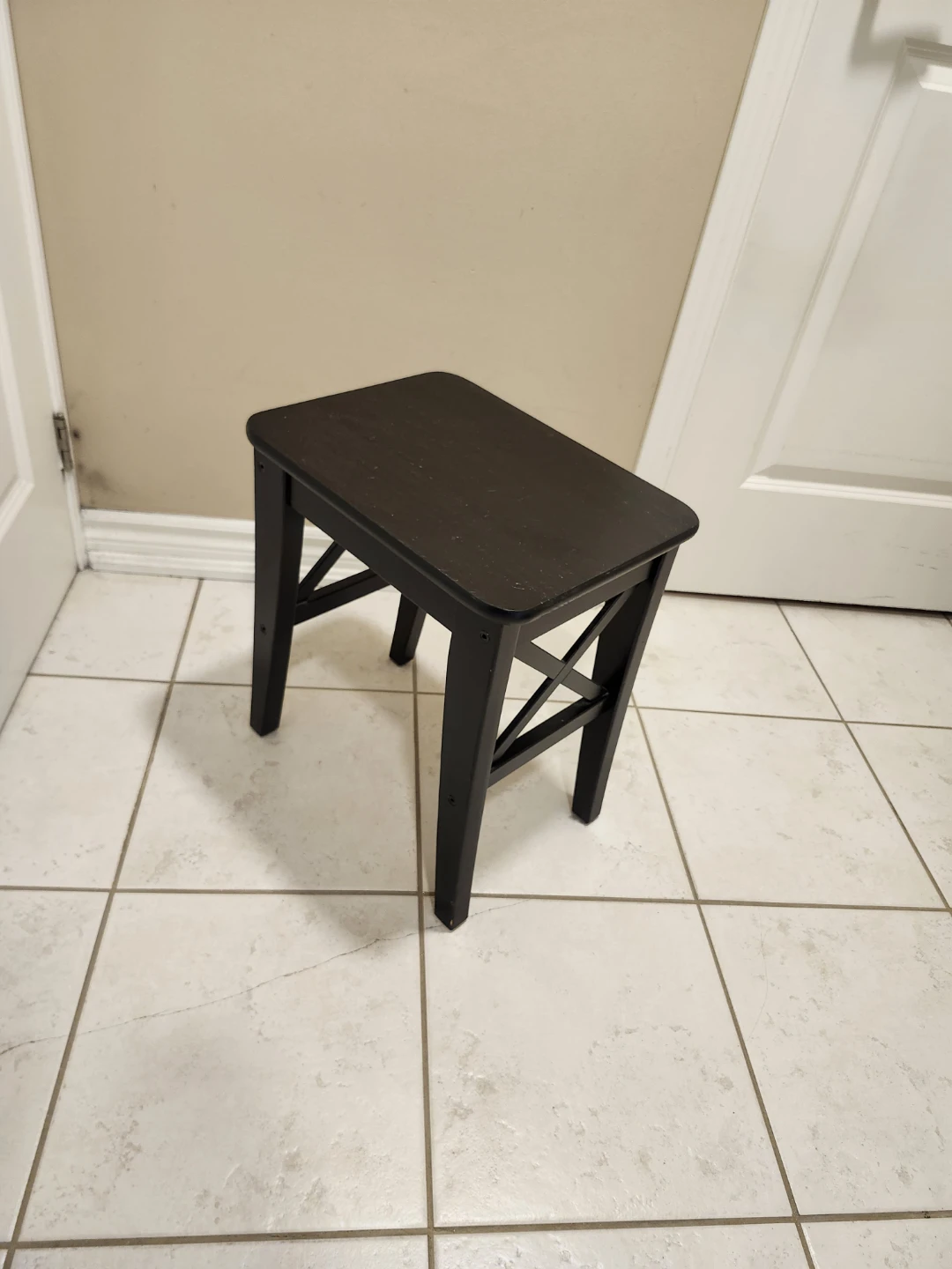 Black Wooden Stool