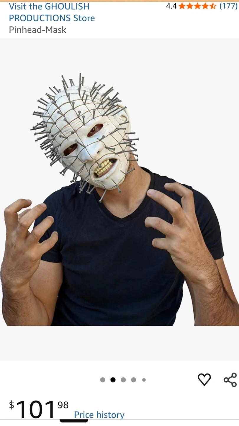Adult Hellraiser Pinhead Mask - photo 2