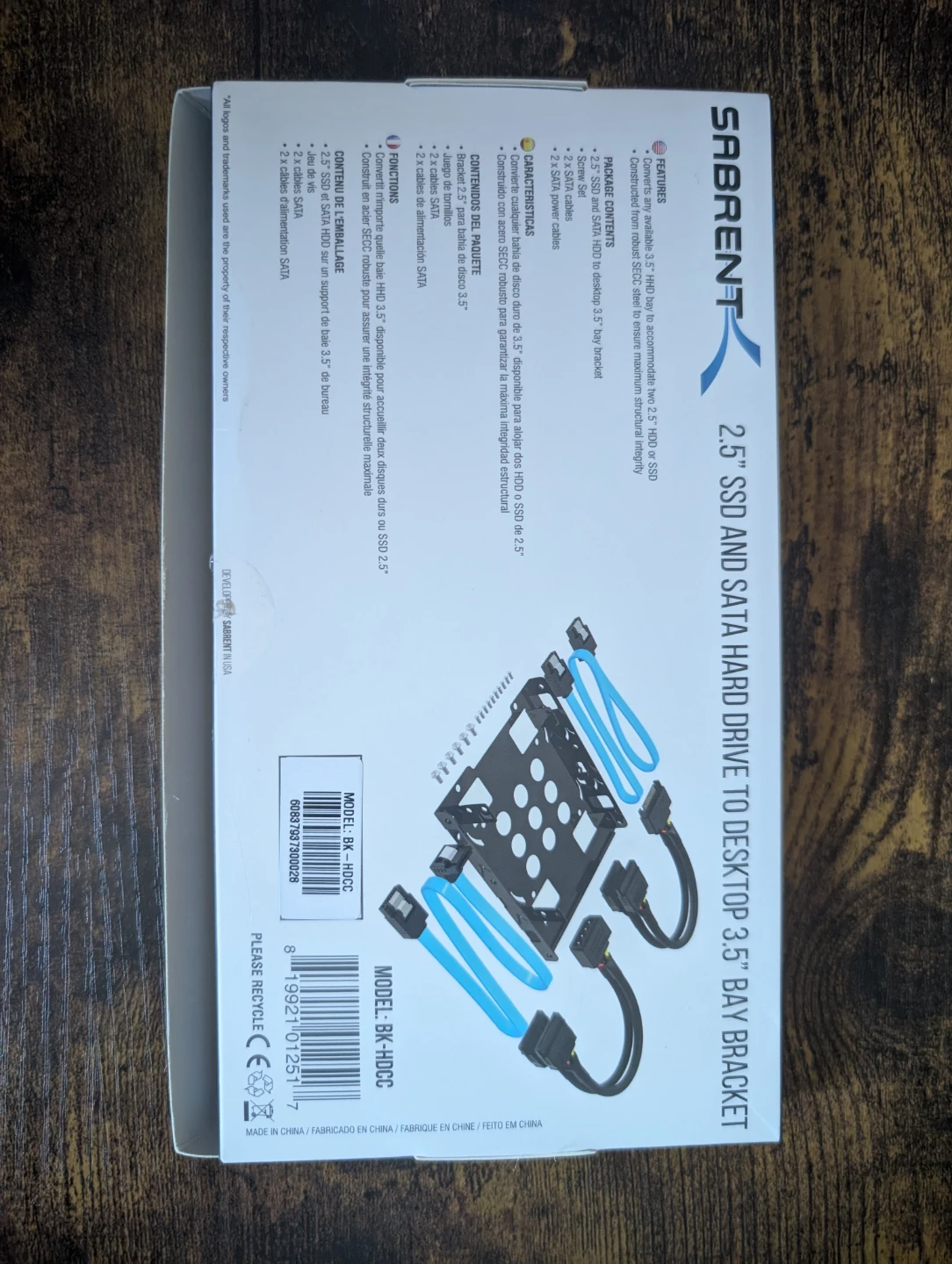 Sabrent 2.5" SSD and SATA Hard Drive to 3.5" Bay Bracket - photo 2