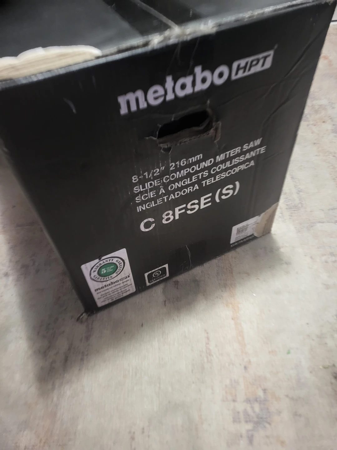 Metabo HPT 8-1/2 inch Slide Compound Miter Saw C8FSE(S) - photo 3